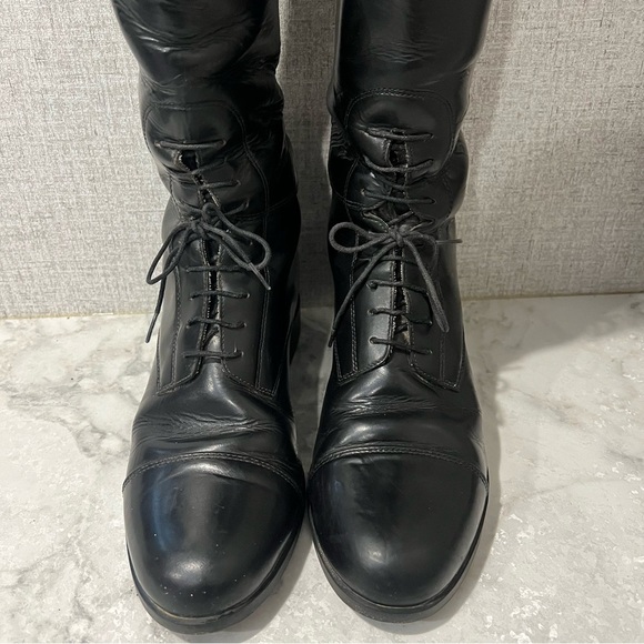 Women's Black Riding Boots - Picture 5 of 13